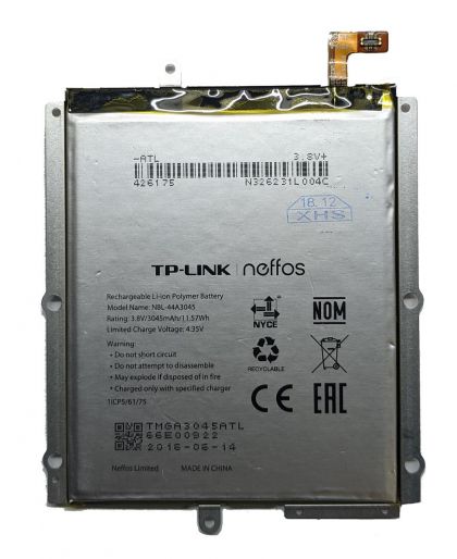 акумулятор tp-link nbl-44a3045 (neffos c5 max, tp702) 3045 mah with metal frame [original prc] 12 міс. гарантії
