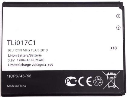 акумулятор alcatel/tcl tli017c1 (ot5027b dawn, ot4060o streak, ot4060a ideal, ot5017 pixi 3 4.5 4g) 1780 mah [original prc] 12 міс. гарантії