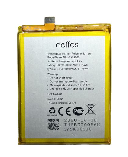 акумулятор tp-link nbl-35b3000 neffos c7 (tp910a) / neffos x9 (tp913a) - 3060 mah [original prc] 12 міс. гарантії