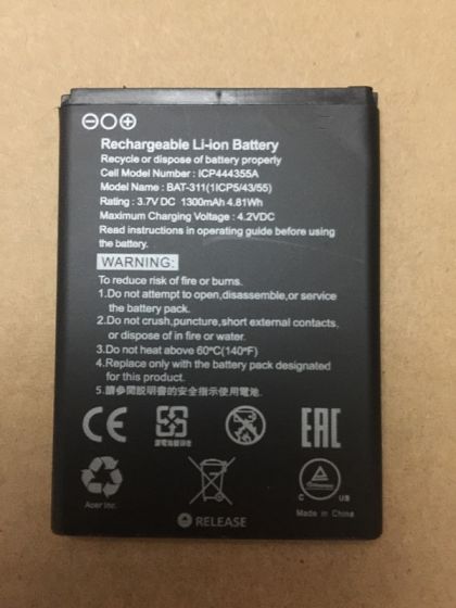 акумулятор acer bat-311 (liquid z200, z220, m220) [original prc] 12 міс. гарантії
