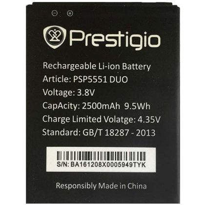 акумулятор prestigio psp5551 grace s5 2500 mah [original prc] 12 міс. гарантії
