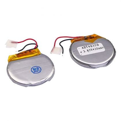 акумулятор ast40350 універсальний з контролером, 3 х 33 х 34 мм (435 mah) круглий/ для смарт годинників и кейсів навушників