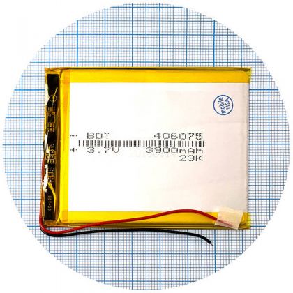 Акумулятор універсальний 406075 74 х 59 х 3 мм 3900 mAh 3.7V,