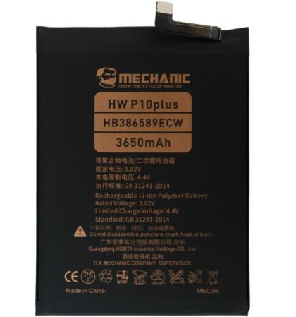 акумулятор mechanic hb386589ecw / hb386590ecw (3650 mah) для huawei p10 plus / nova 3 / honor 8x