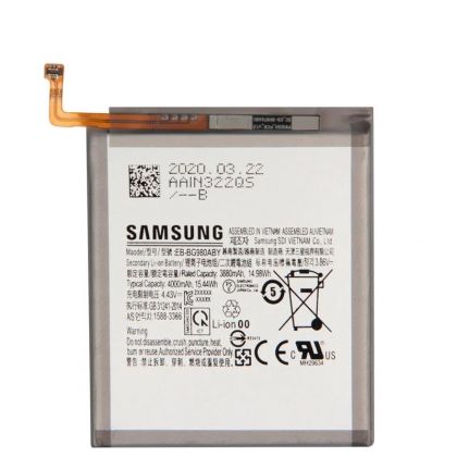акумулятор samsung eb-bg980aby g980 galaxy s20, s20 5g g981b (4000 mah) [original] 12 міс. гарантії