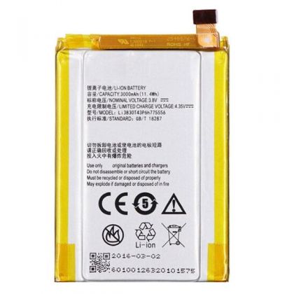 акумулятор zte li3830t43p6h775556 (blade v7 max, v7max, bv0710, bv0710t) 3000 mah [original prc] 12 міс. гарантії