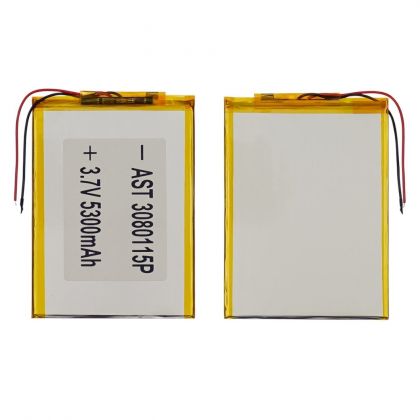 Акумулятор 3080115P універсальний з контролером, 3 х 80 х 112 мм (5300 mAh)/ для планшета