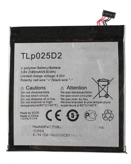 акумулятор alcatel one touch pixi 4 8050d / tlp025d2 [original prc] 12 міс. гарантії