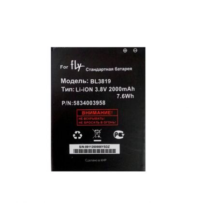 акумулятор fly bl3819 (iq4514 quad evo tech 4) [original prc] 12 міс. гарантії 2000 mah