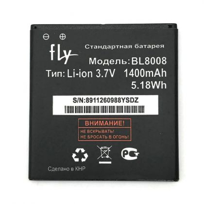 акумулятор fly bl8008 fs401 stratus 1 1400 mah [original prc] 12 міс. гарантії