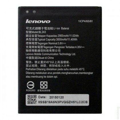 акумулятор lenovo a7000, k3 note, k50 (bl243) [original prc] 12 міс. гарантії