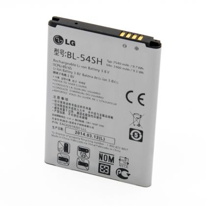 акумулятор lg g3s, d724, l80, l90, l90 dual, d380, d405, d410 (bl-54sh/bl-54sg) [original prc] 12 міс. гарантії, 2540 mah