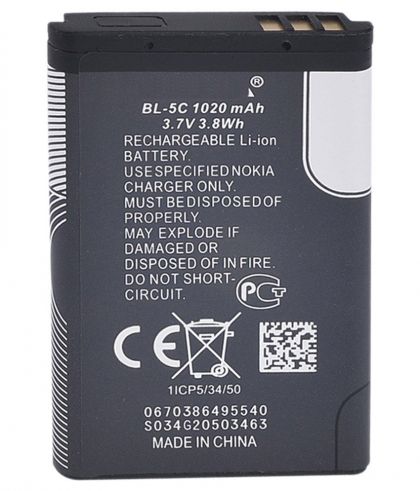 акумулятор nokia 216 / rm-1187 / (bl-5c 1020 mah) [original prc] 12 міс. гарантії