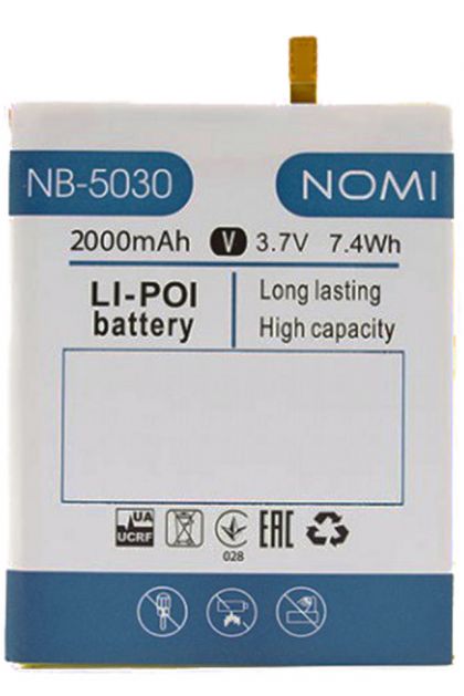 акумулятор nomi nb-5030 i5030 evo x [original prc] 12 міс. гарантії