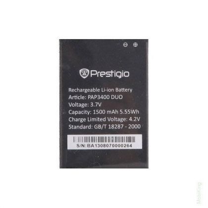 акумулятор prestigio pap3400 [original prc] 12 міс. гарантії, 1500 mah