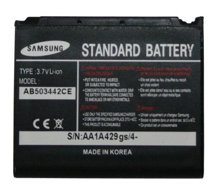 акумулятор samsung d900, e780, e480, e490, d908 (ab503442ce) [original prc] 12 міс. гарантії