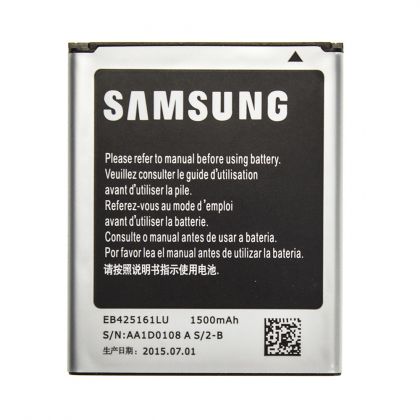 акумулятор samsung s7562 galaxy s duos, i8160, i8190 galaxy s3 mini и др. (eb425161lu/eb-bg313bbe/eb-f1m7flu) 1500 mah [original prc] 12 міс. гарантії