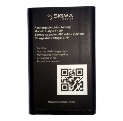 акумулятор sigma x-style 17 up [original] 12 міс. гарантії