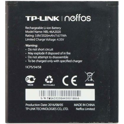 акумулятор tp-link neffos y5l / nbl-46a2020 2020 mah [original] 12 міс. гарантії