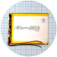 Акумулятор універсальний 406075 74 х 59 х 3 мм 3900 mAh 3.7V,